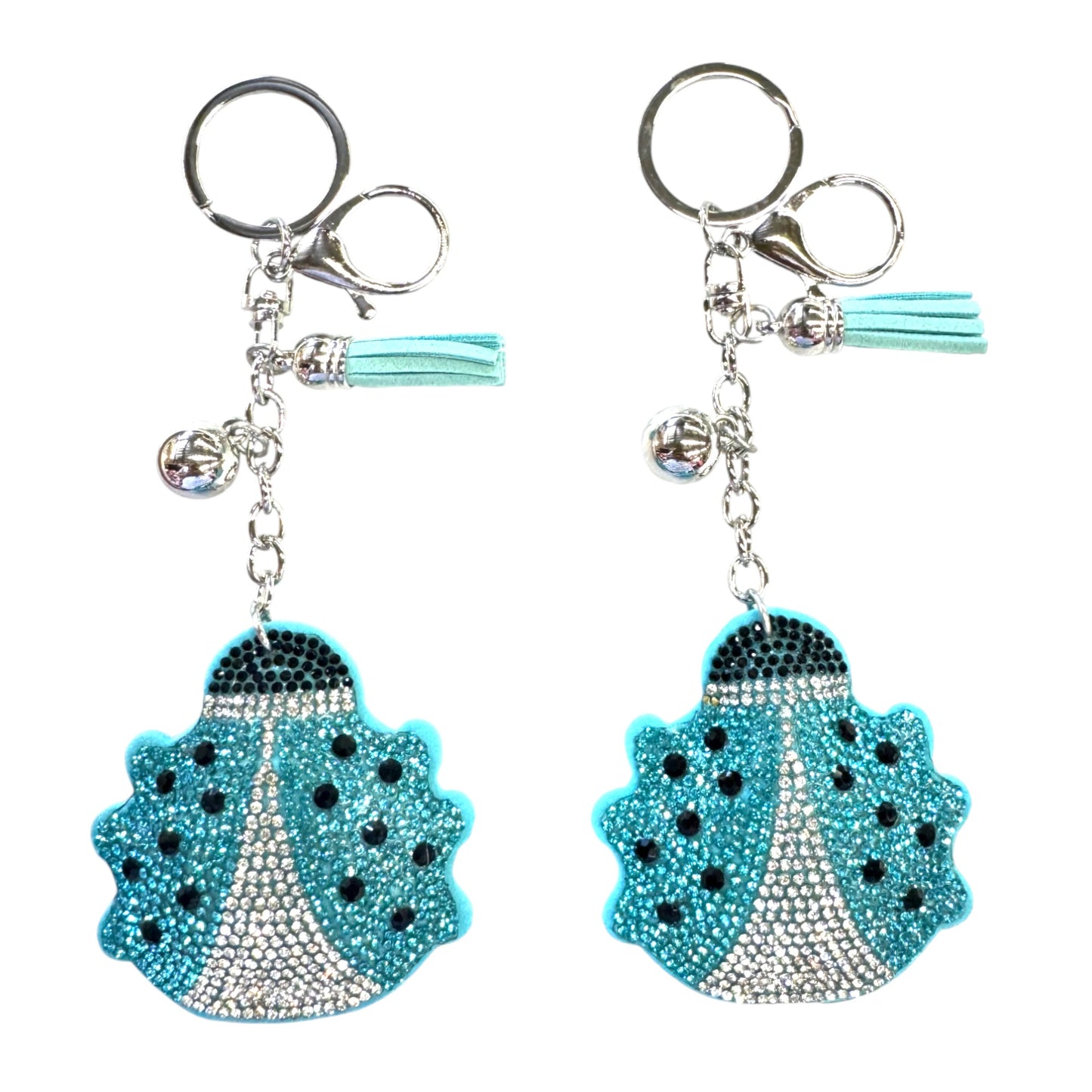 Rhinestone Ladybug Key Chain KC301-17. (12PC)