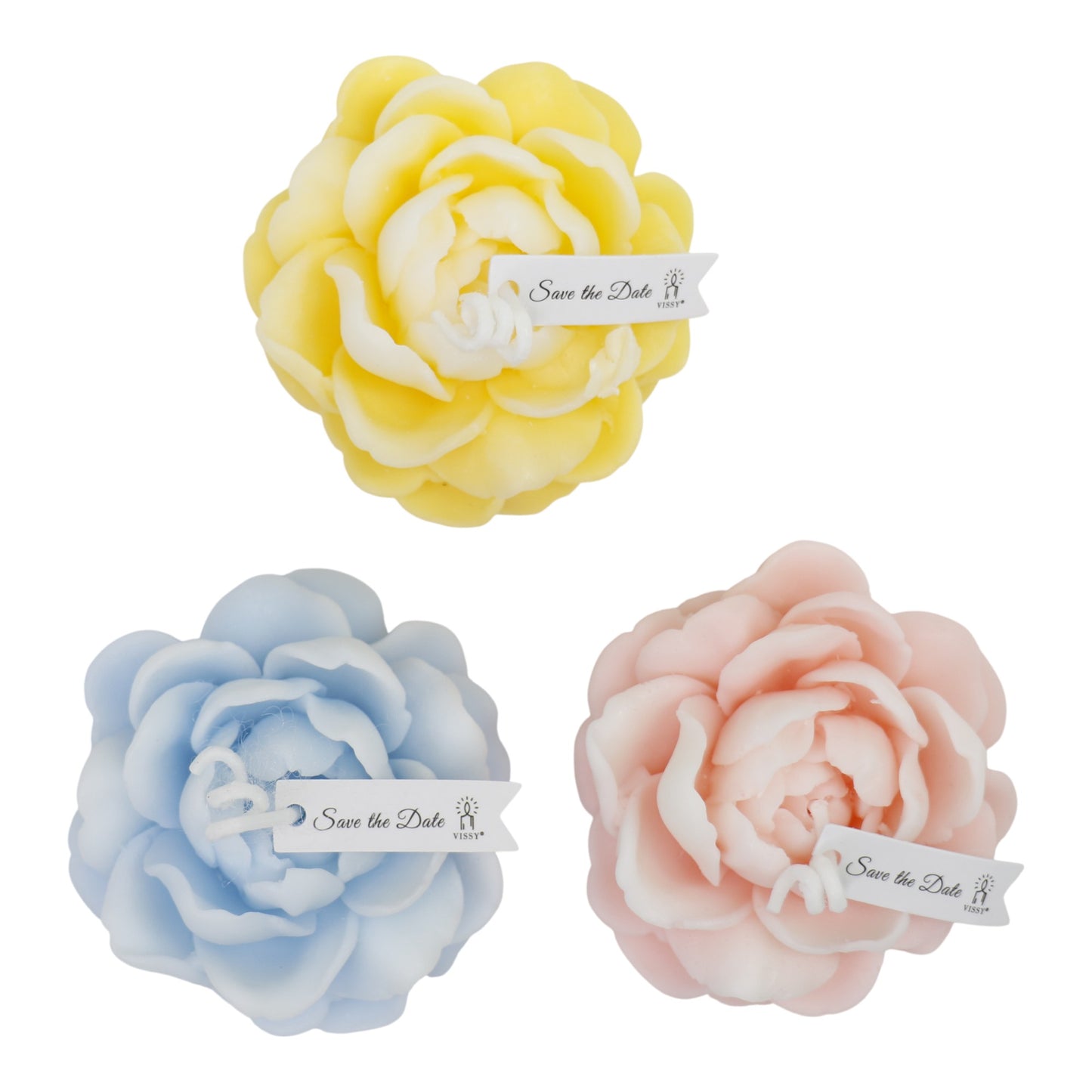Rose Shape Scented Candle Small SS41106-11. (12PC)