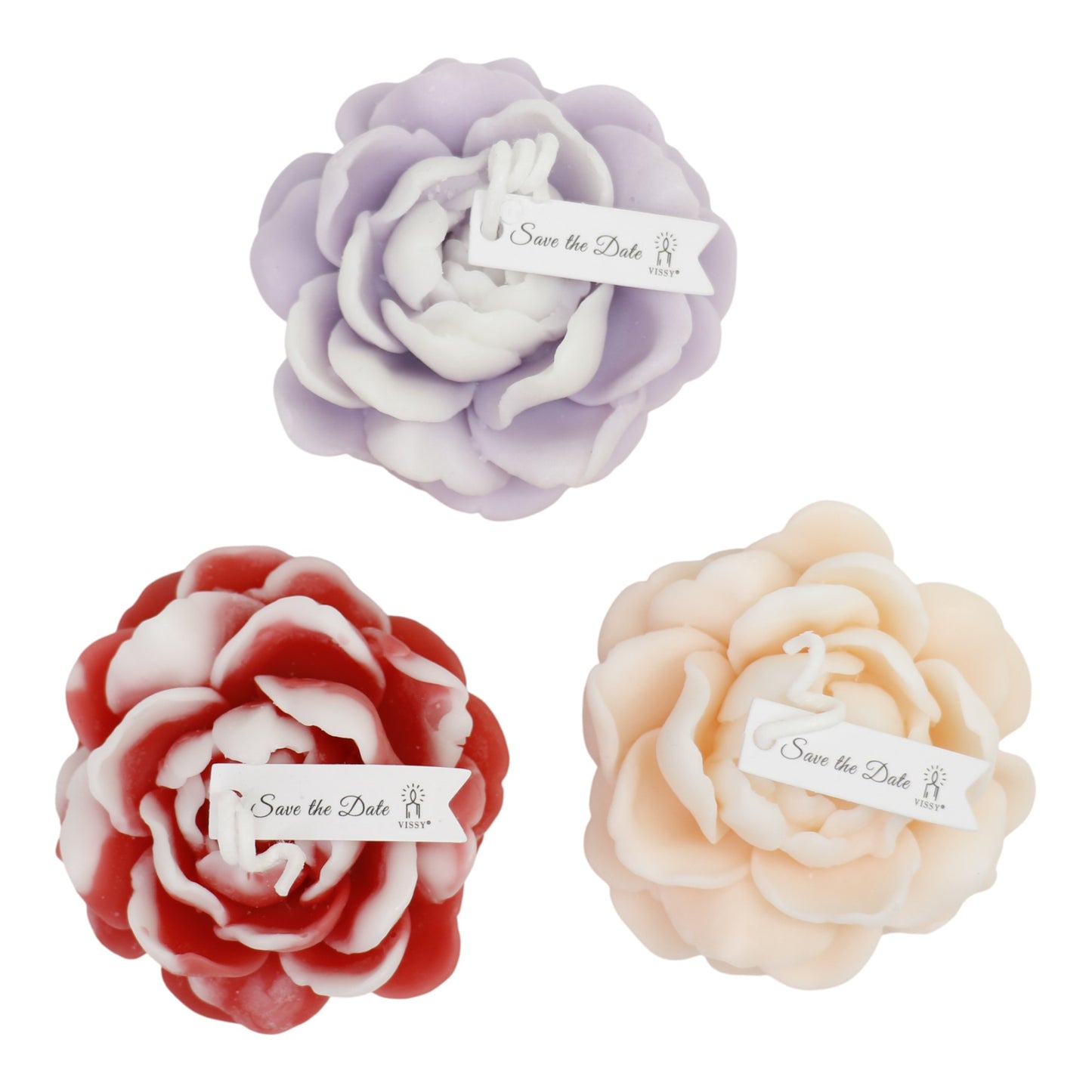 Rose Shape Scented Candle Small SS41106-11. (12PC)