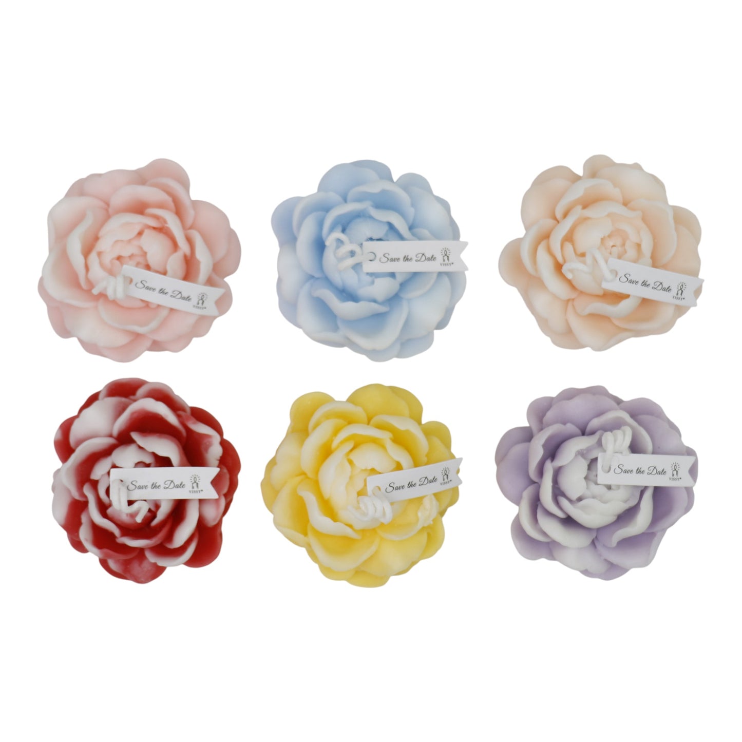 Rose Shape Scented Candle Small SS41106-11. (12PC)