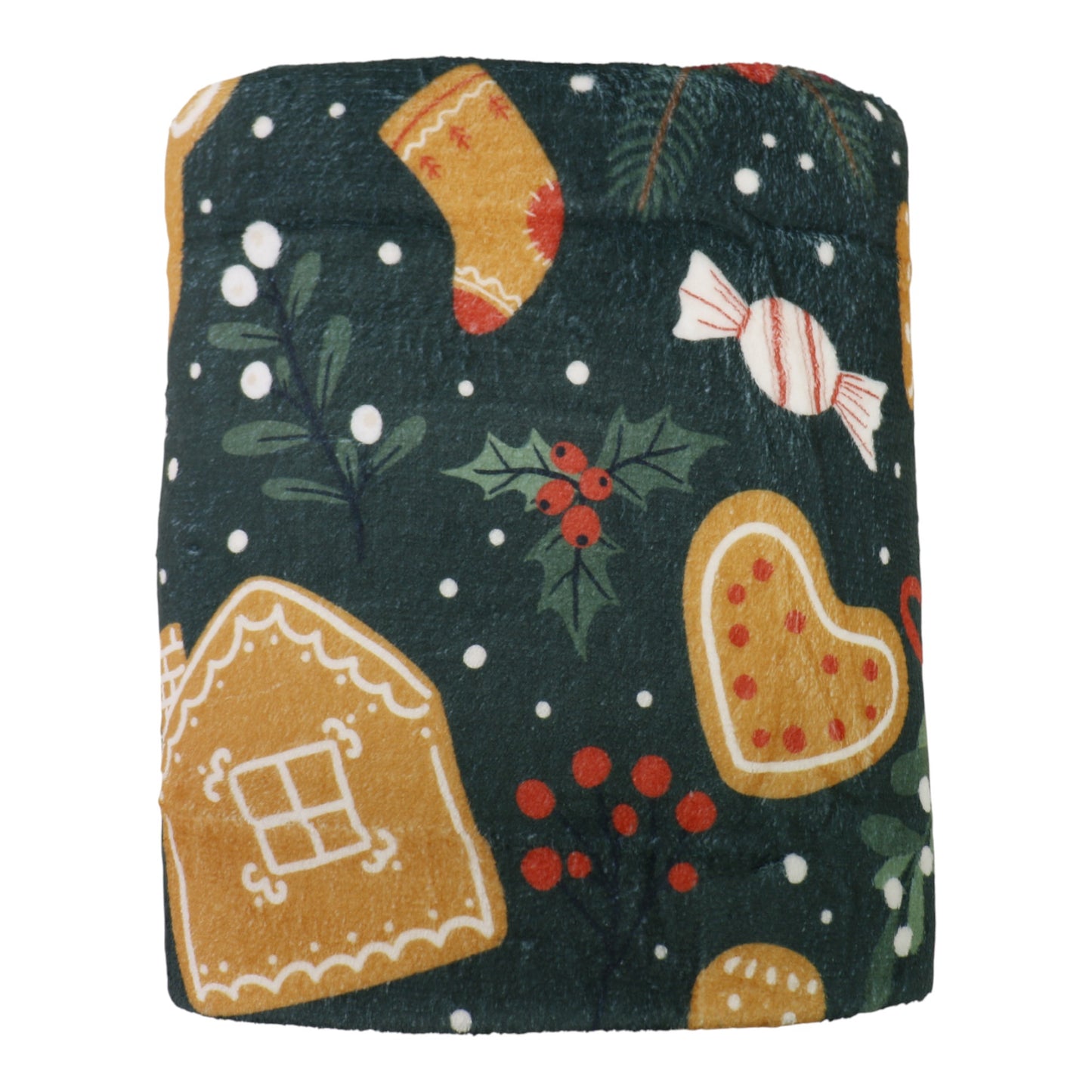 Christmas Gingerbread House and Tree Pattern Blanket SS5902-11(1PC)