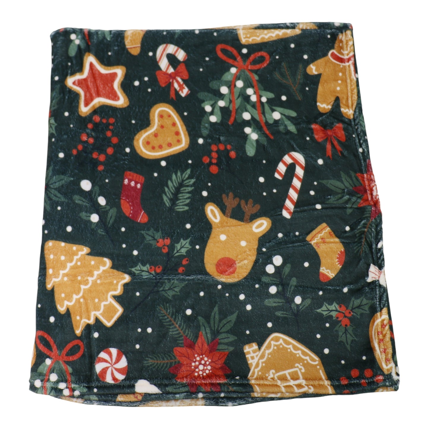 Christmas Gingerbread House and Tree Pattern Blanket SS5902-11(1PC)