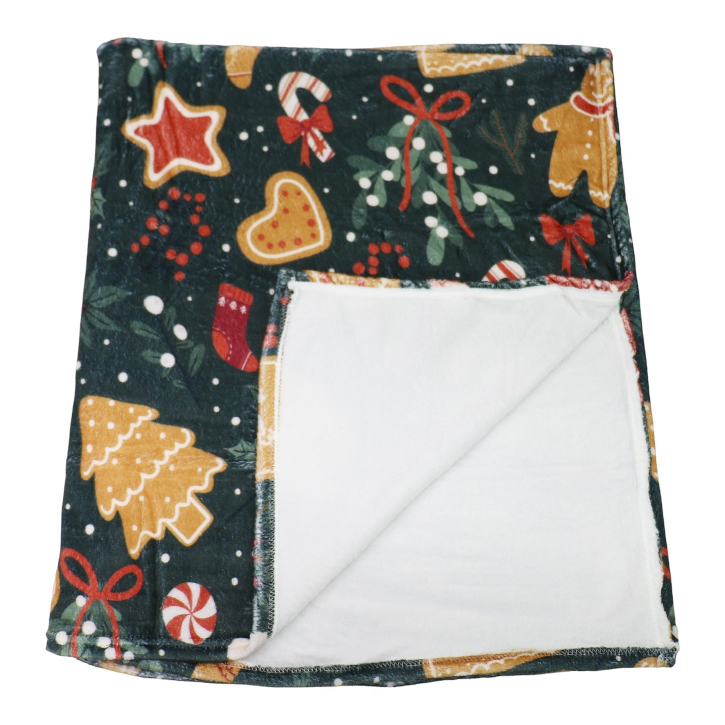 Christmas Gingerbread House and Tree Pattern Blanket SS5902-11(1PC)