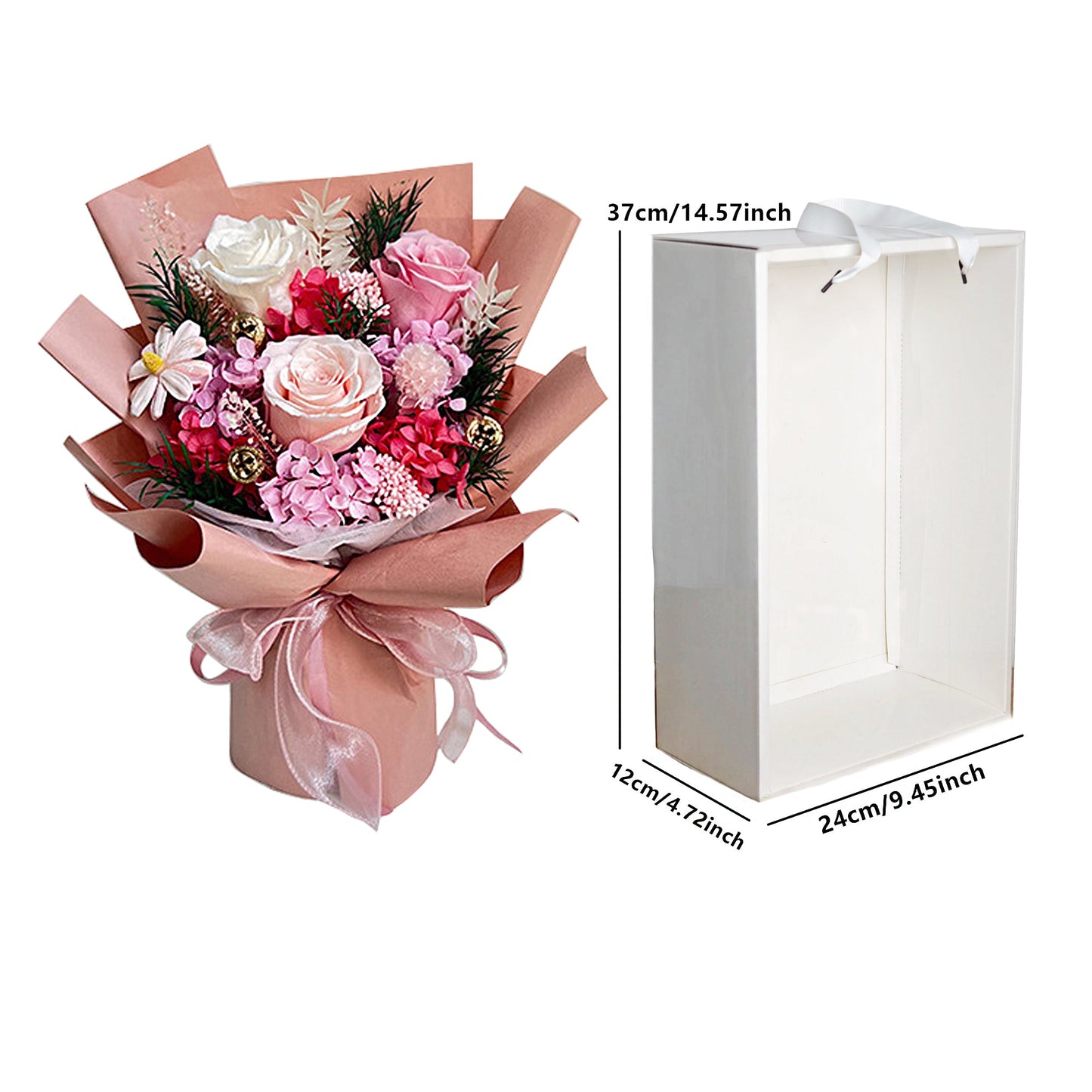 Mix Rose D.pink Artificial Flower Bouquet FN033. (1PC)