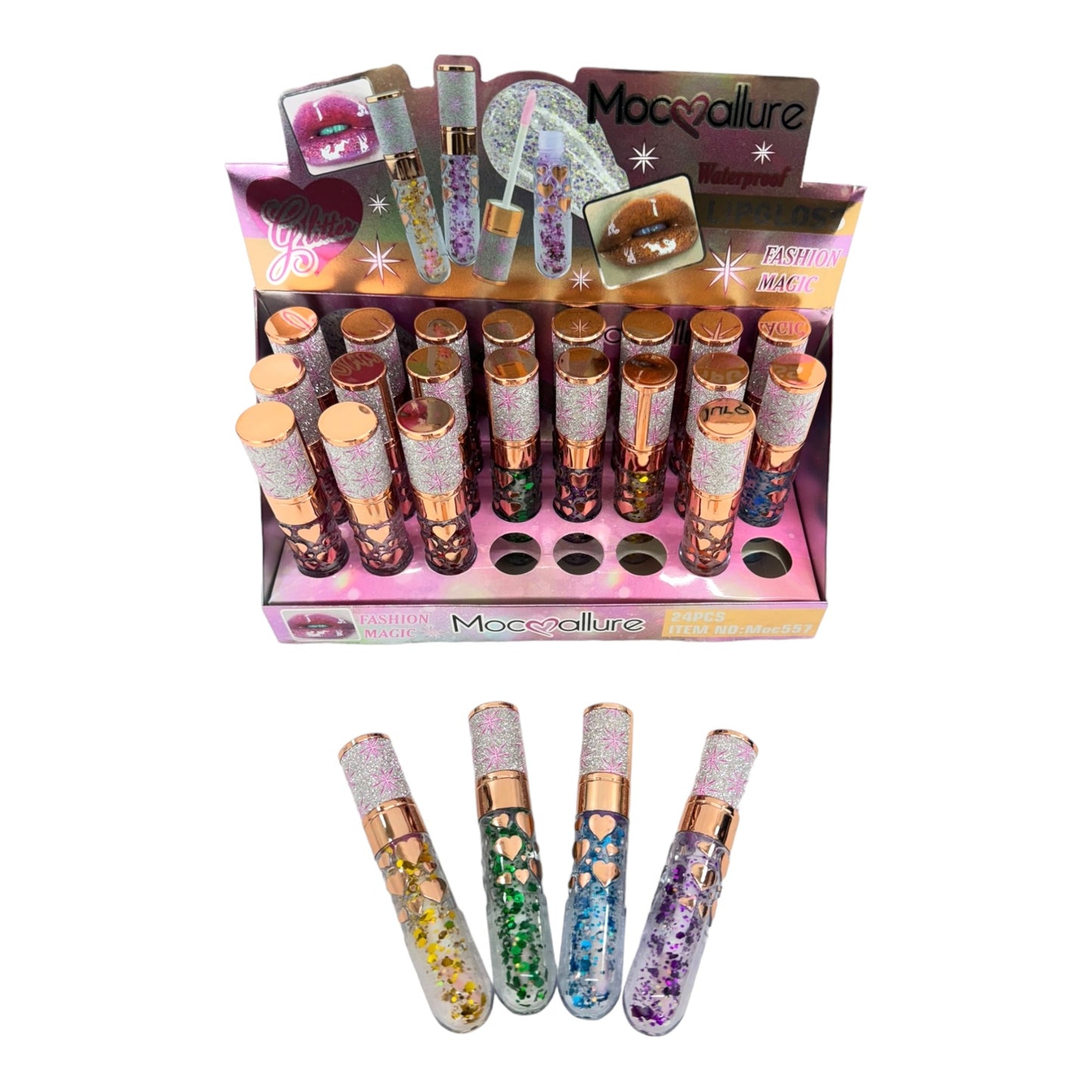 Moc Allure Heart Lip Gloss LC4401-13 (24PC)