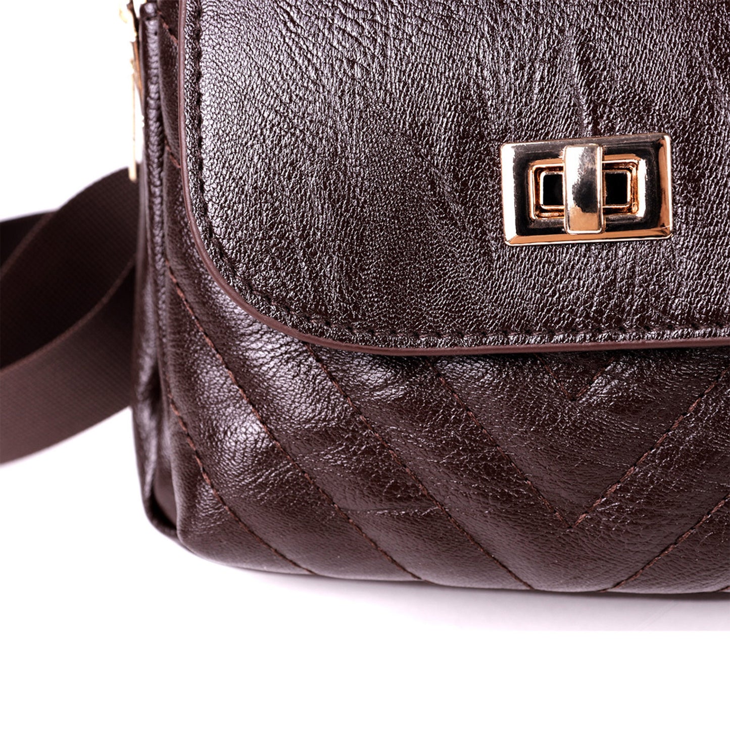 Vegan Leather Quilt Crossbody Sling Bag LFBG1351 (6PC)