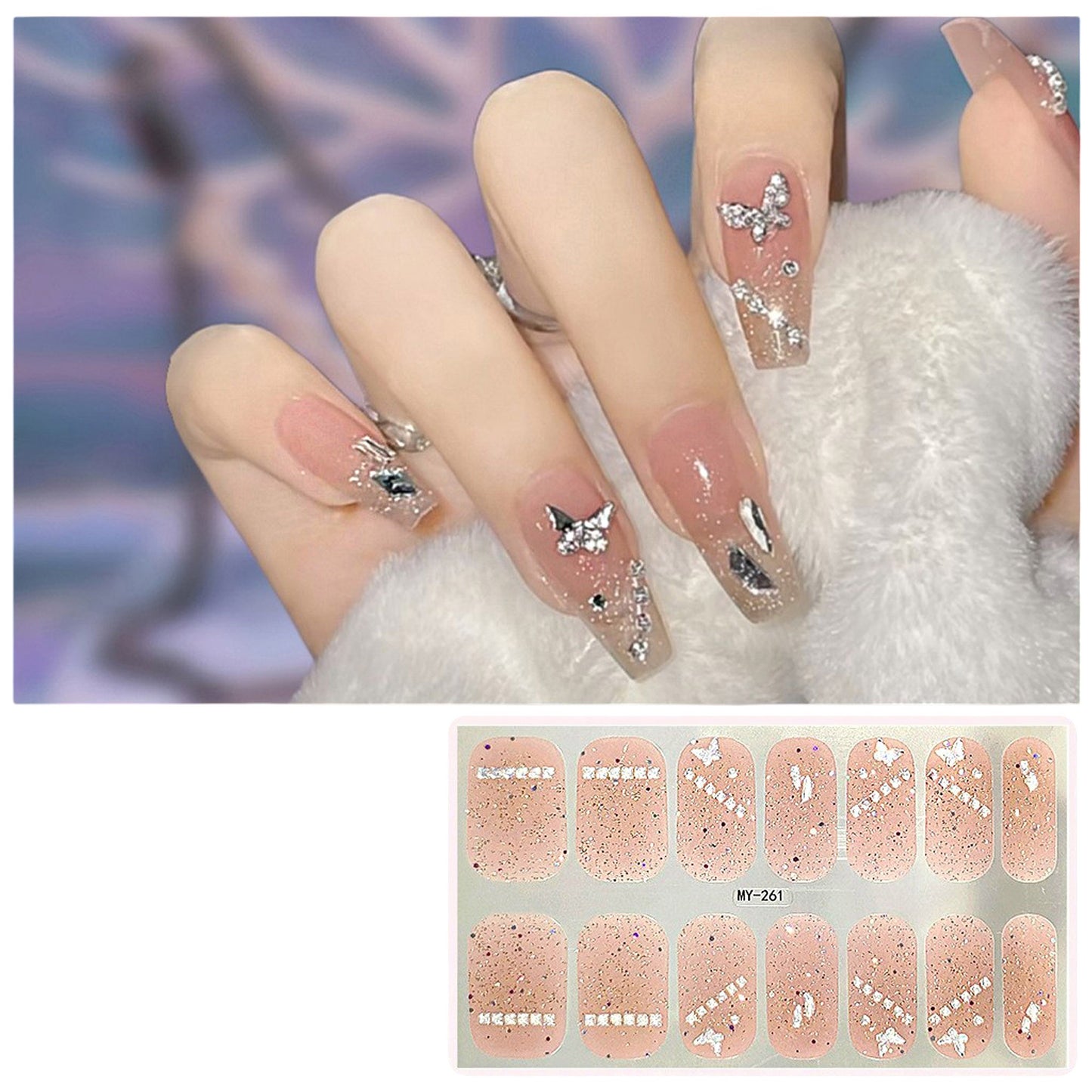 Gel Nail Sticker MY261 (12PC)