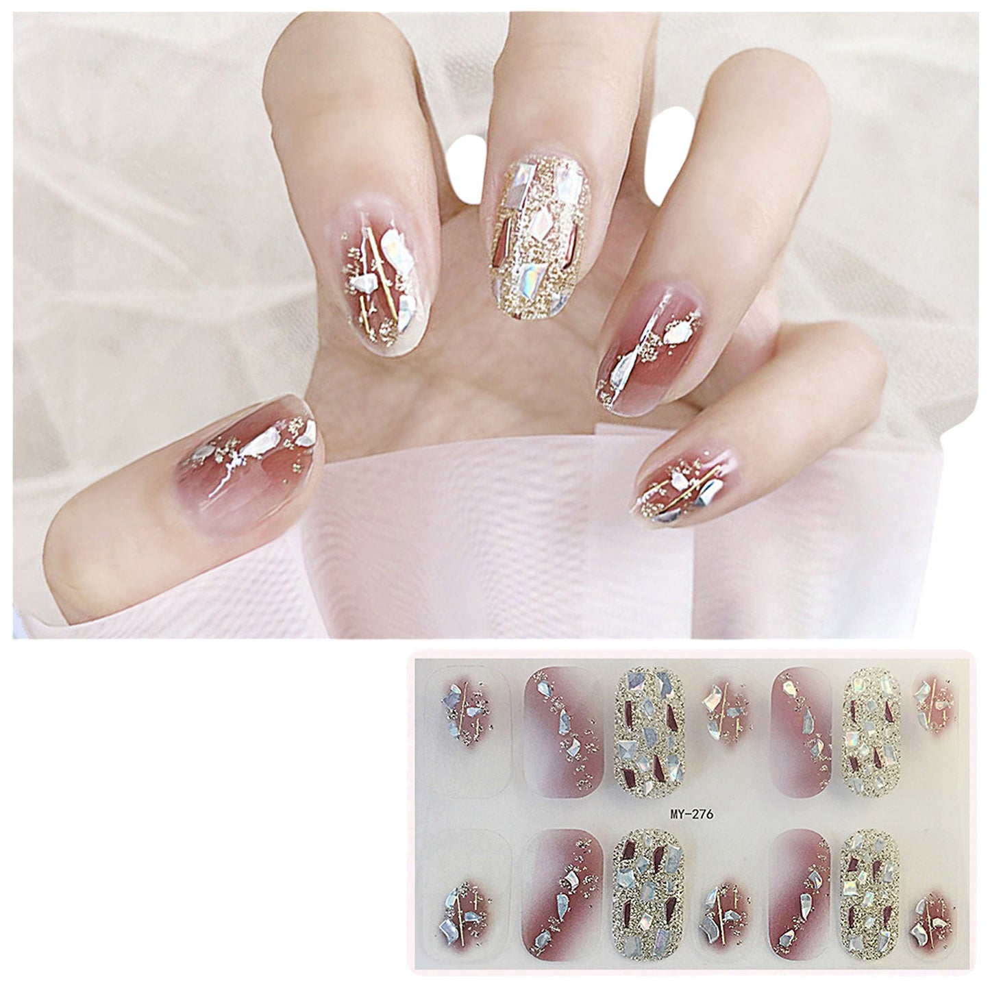 Gel Nail Sticker MY276 (12PC)