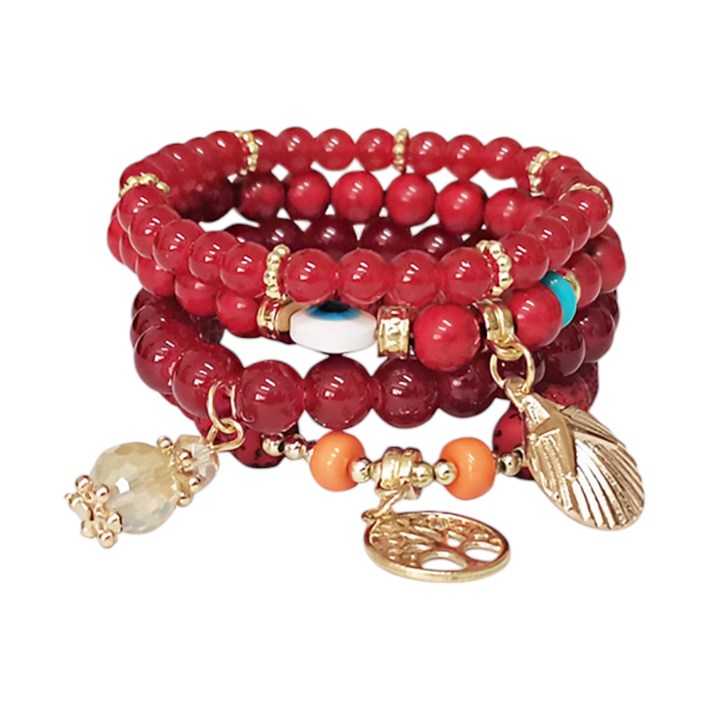 Tree N Evil Eye Charm Ball Bracelet BR2521-72 (12PC)