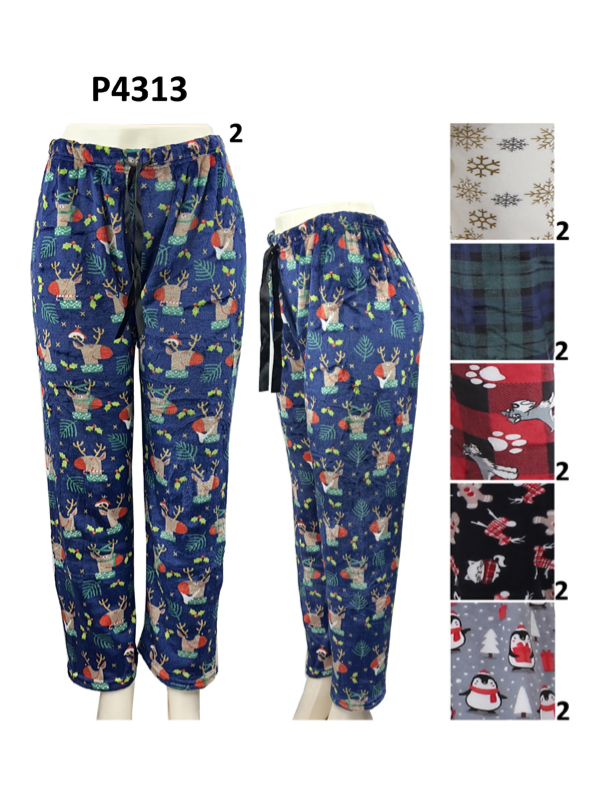 Women's Fleece Pajama Pants P4313 (12PC)