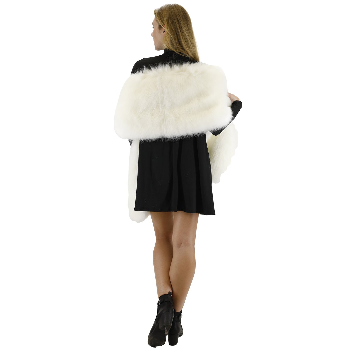 FAUX FUR SHAWL WIDE P373 (3PC)