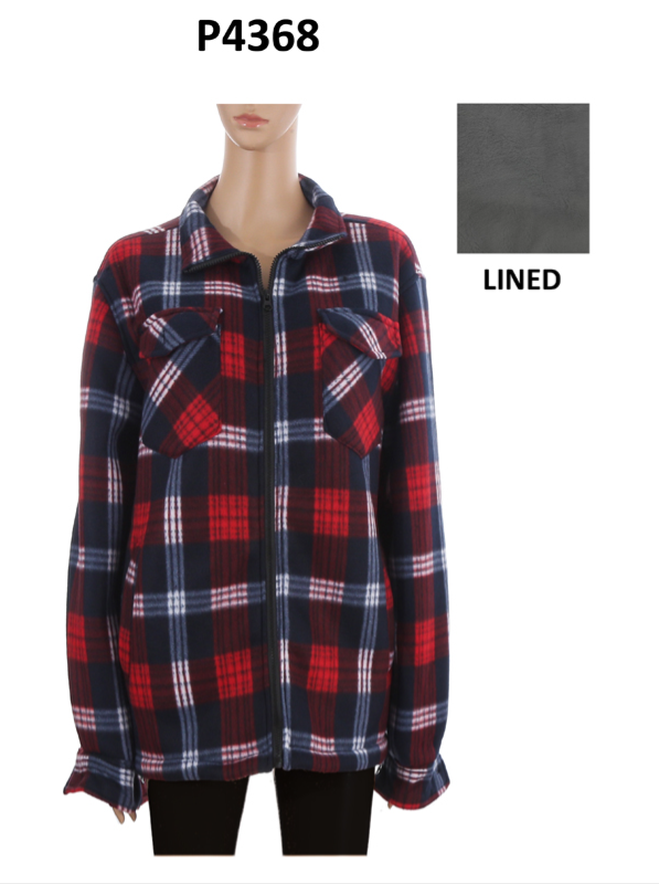 Women's Winter Lining Outerwear Plaid P4368 (6PC)