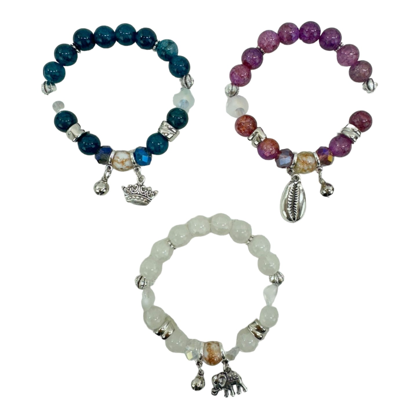 Natural Stone Charm Bracelet BR4225-4 (12PC)