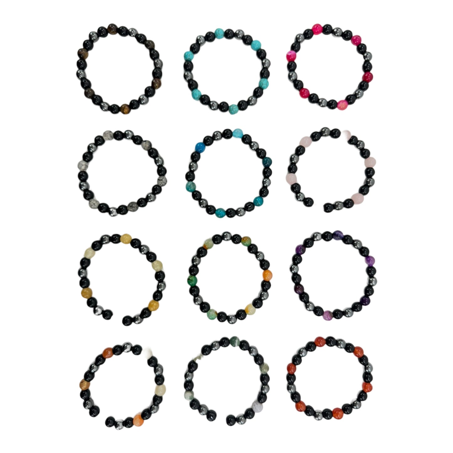 NATURAL STONE BRACELET BR4220-1 (12PC)