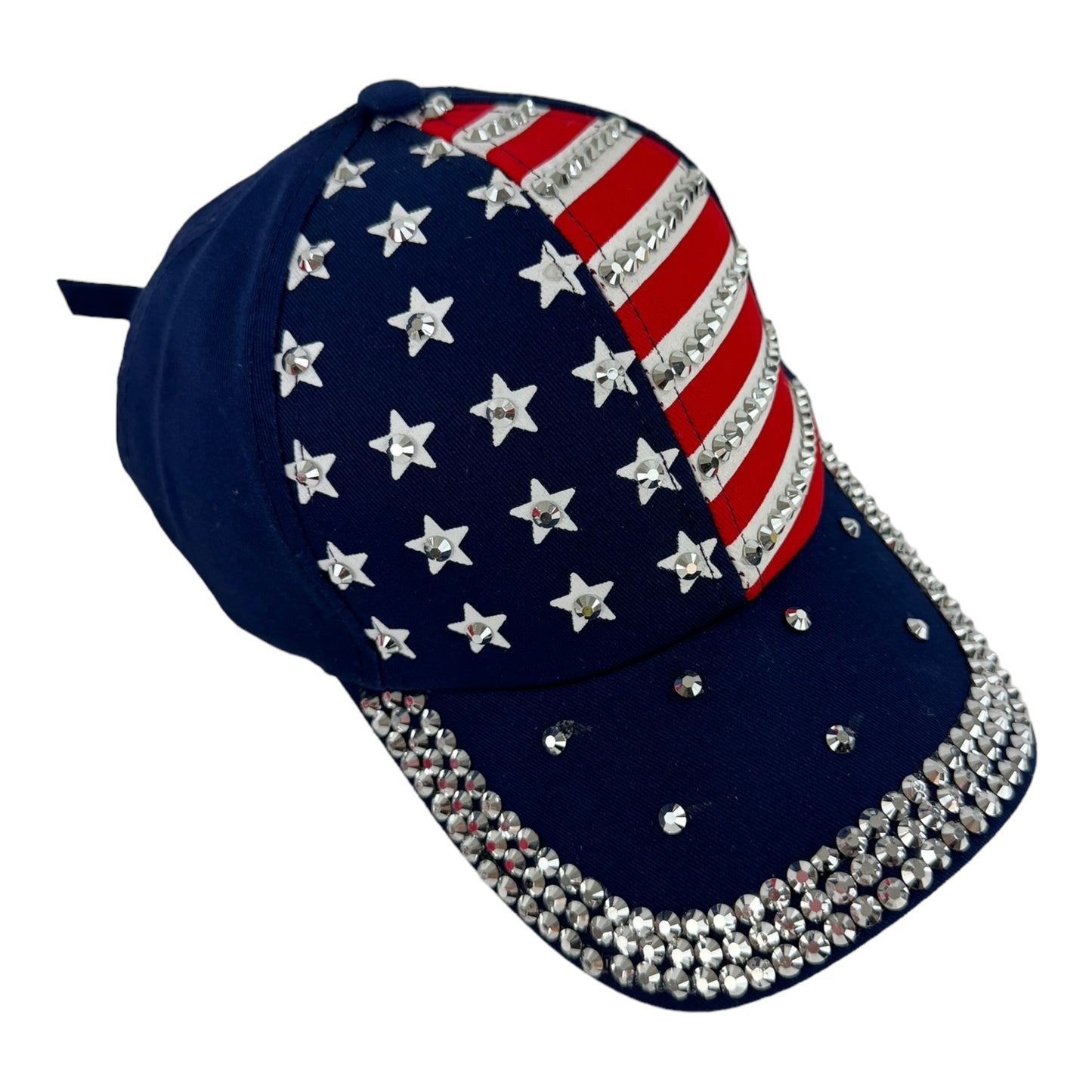 American Flag Rhinestone Studded CAP HA4418-1 (12PC)
