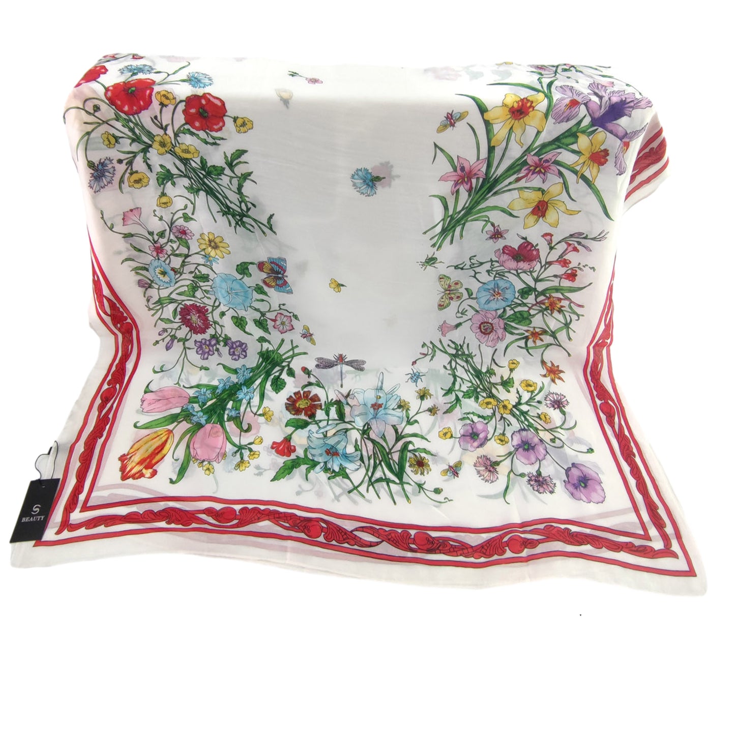 Silky Scarf Flower Pattern SF1022-8 (12PC)