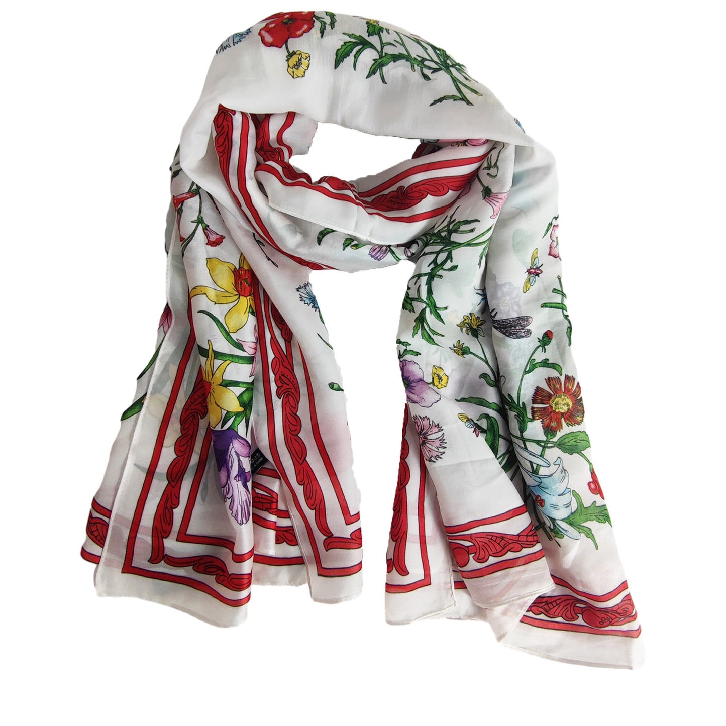 Silky Scarf Flower Pattern SF1022-8 (12PC)
