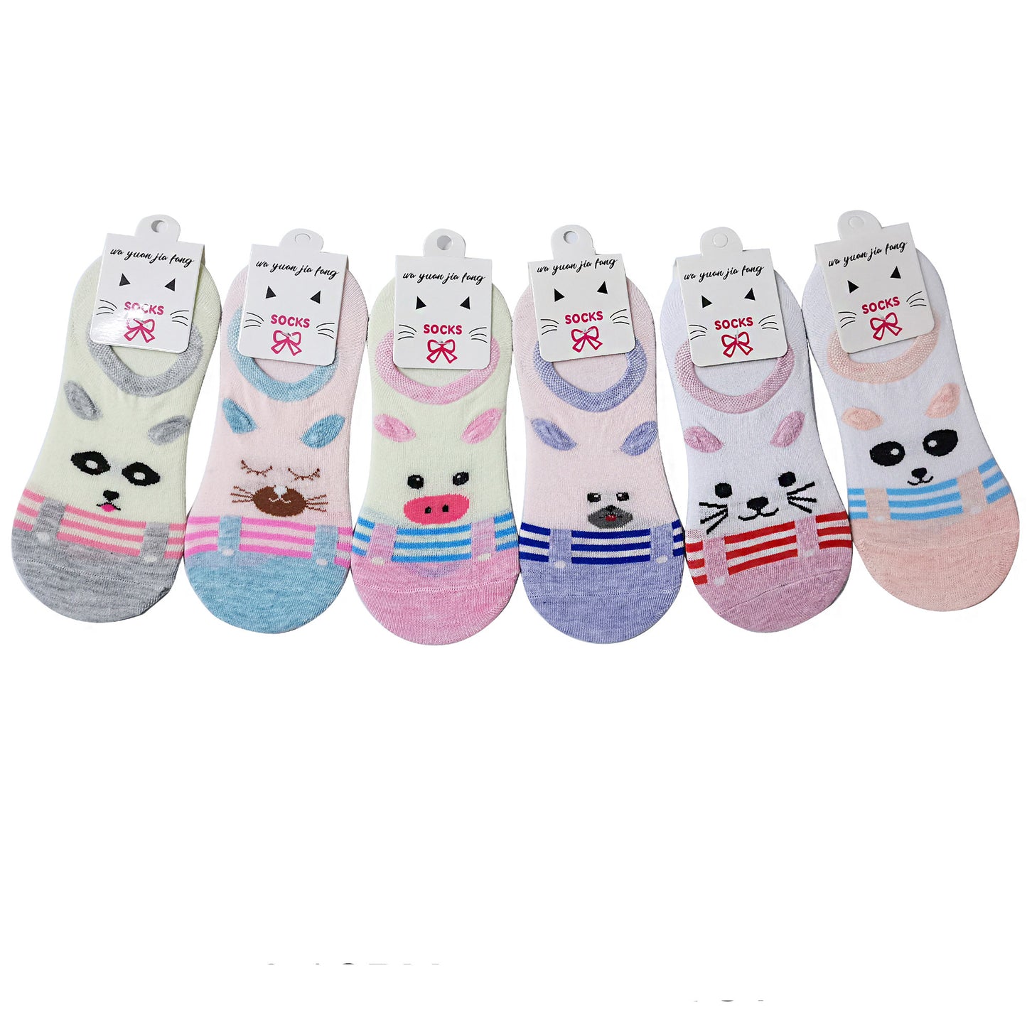 Women's Cute Animal Cartoon Fake Socks SS3208-105 (12PC)