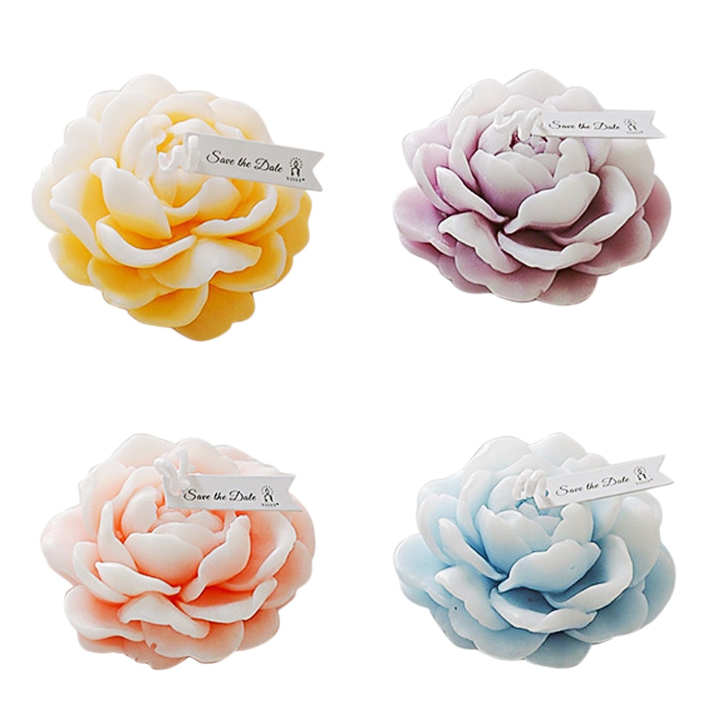 Rose Shape Scented Candle Small SS41106-11 (12PC)