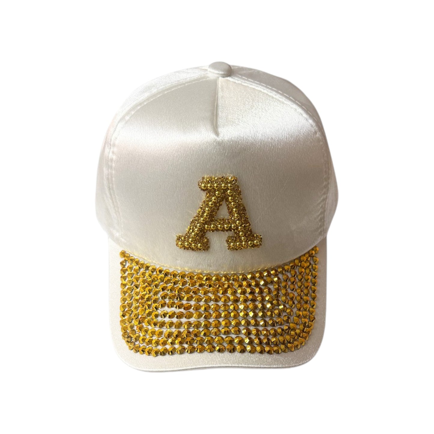 Bling Rhinestone Gold a Baseball Cap SS41128-7 (12PC)