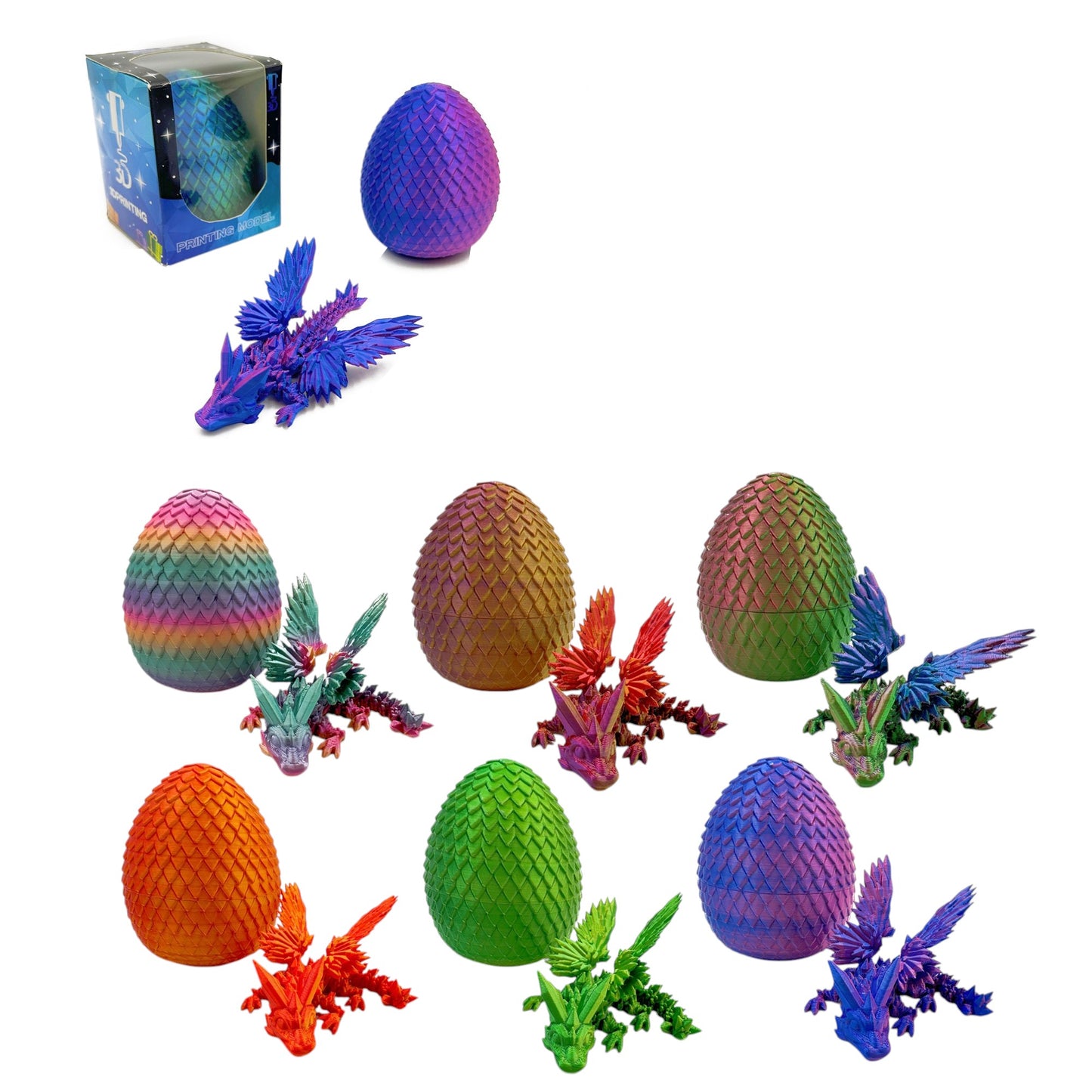 3D Eggs Dragon With Wings Toy SS5225-29 (12PC)