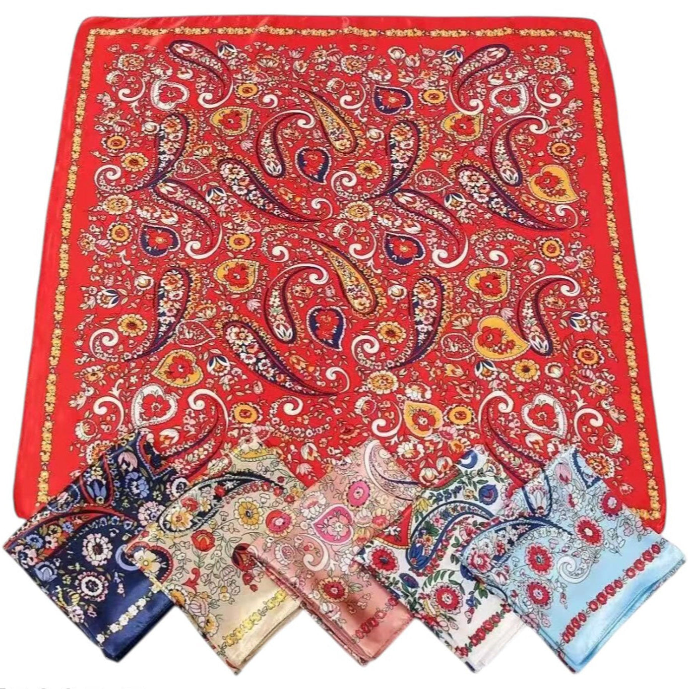 Satin Scarf Paisley Pattern ST5805-7 (12PC)