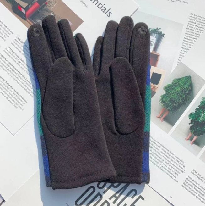 Women's Plaid Gloves Touch Screen Gloves GL6830-1 (12PAIR)