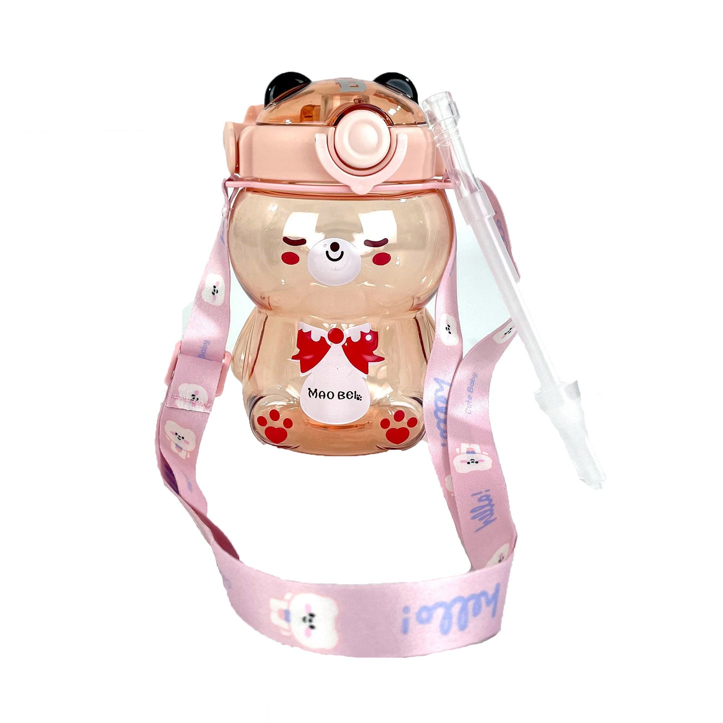 Bear Carrying Strap Water Bottle TU3519-15 (12PC)