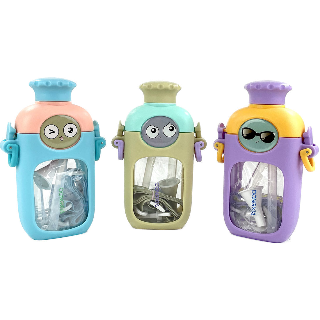 Funny Cartoon Face Water Bottle TU3613-58 (12PC)