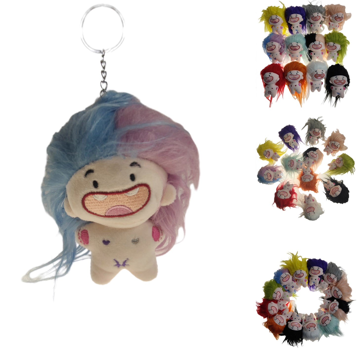 Funny Hair Zodiac Sign Naked Doll Key Chain TY31123-6-C (12PC)