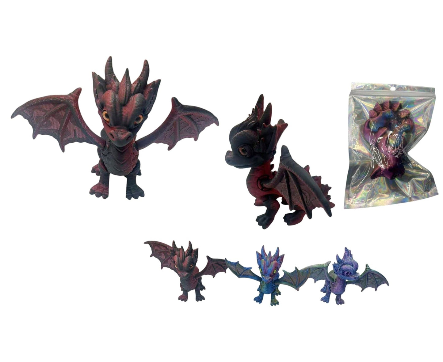 3D Animal Toy Dragon with Wings TY5319-15 (12PC)