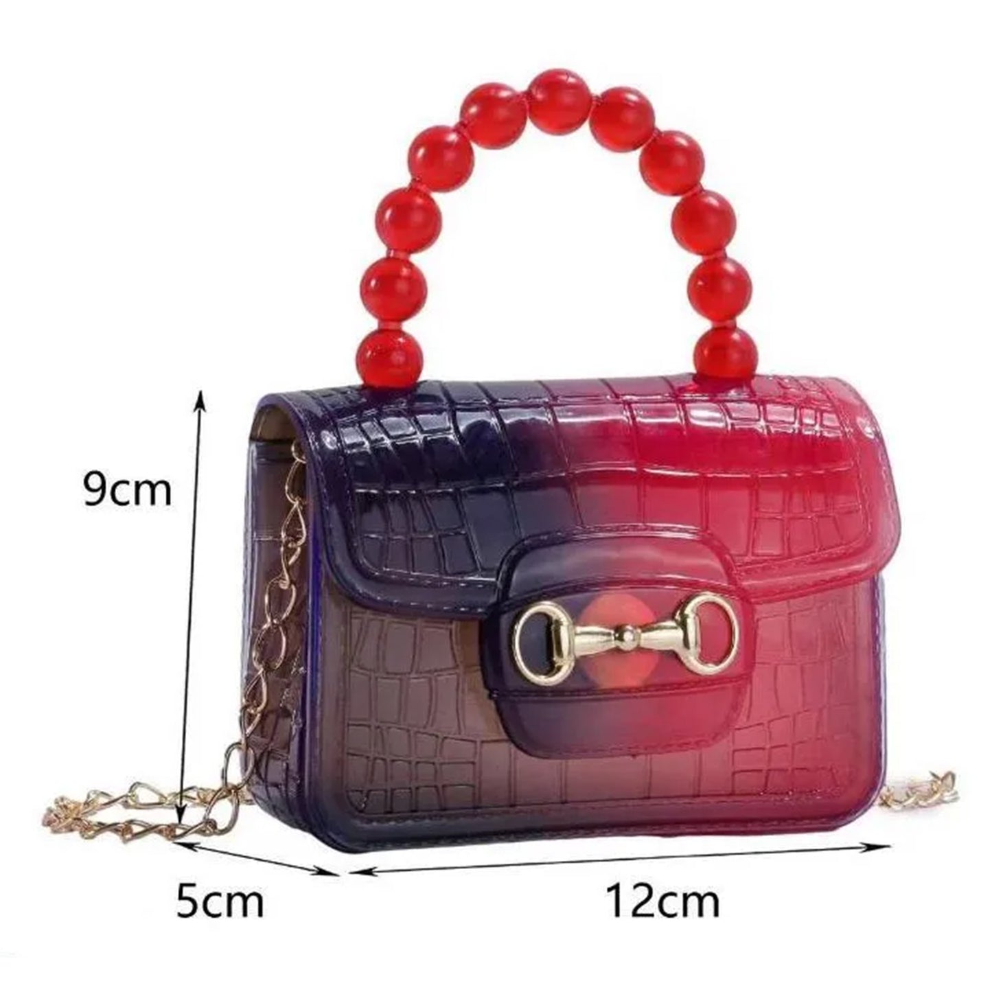 Clear Python Pattern Mini Jelly Purse BG3113-38 (12PC)