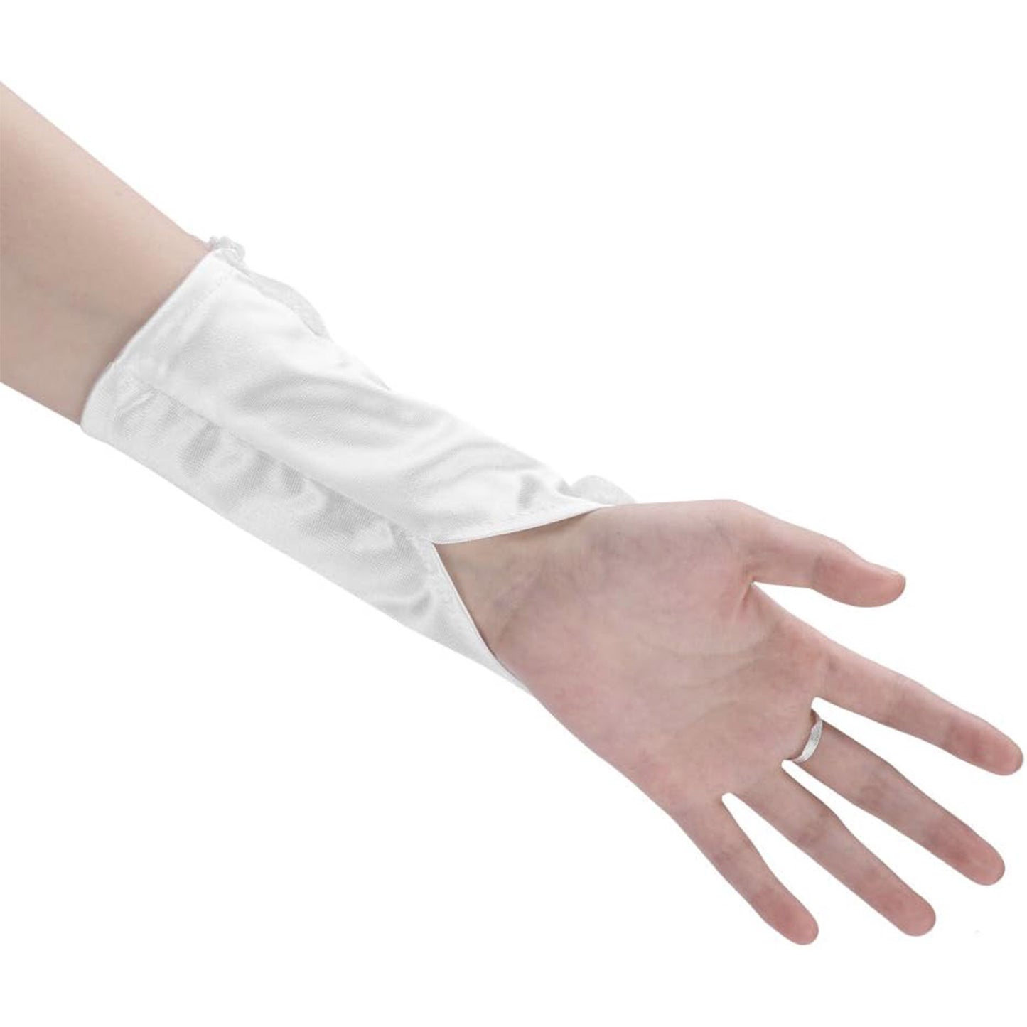 Floral Embroidery Lace Fingerless Wedding Gloves WG134 (4pc)