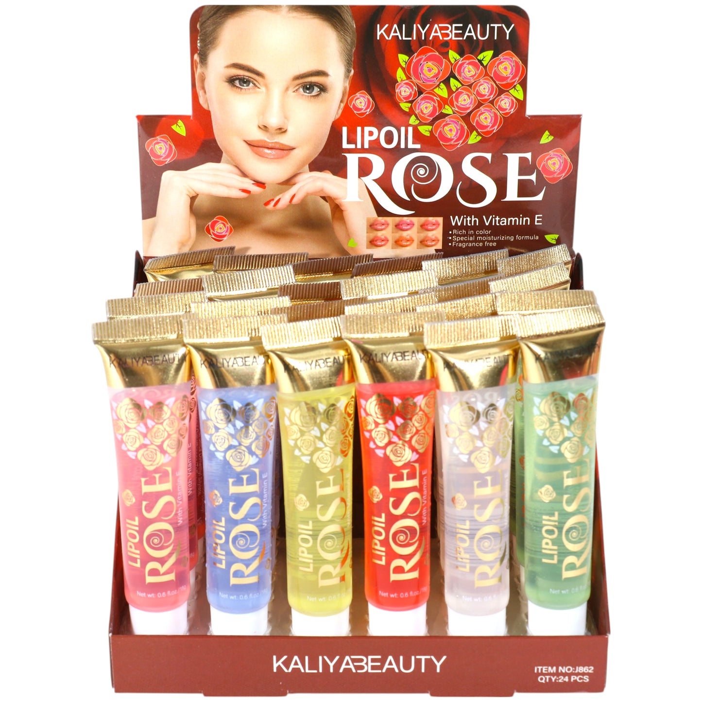 Kaliya Beauty Rose Lip OIL J862-C (24PC)