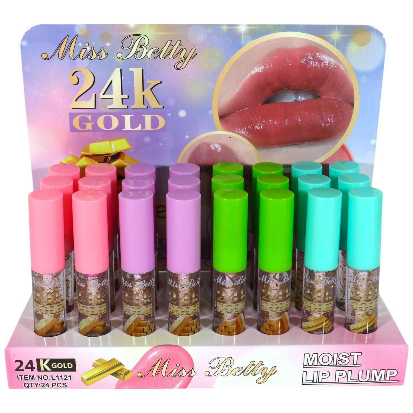 Miss Betty Gold in Lip Gloss LC1121. (24PC)
