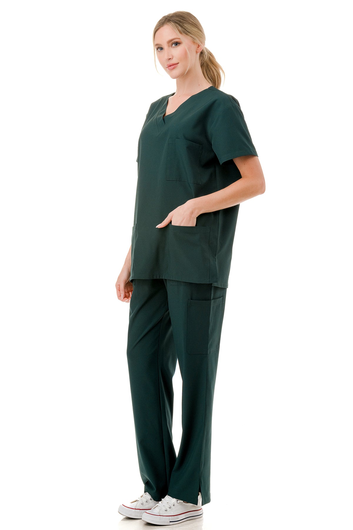 WOMEN'S SCRUBS MEDICAL NURSING UNIFORM SET UN0147HG (MIN 2 SET)