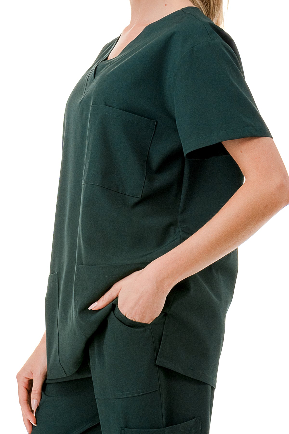 WOMEN'S SCRUBS MEDICAL NURSING UNIFORM SET UN0147HG (MIN 2 SET)