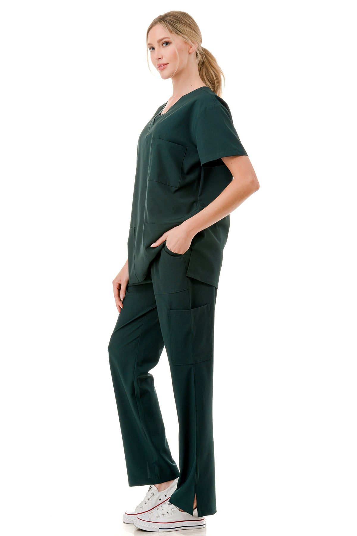 WOMEN'S SCRUBS MEDICAL NURSING UNIFORM SET UN0147HG (MIN 2 SET)