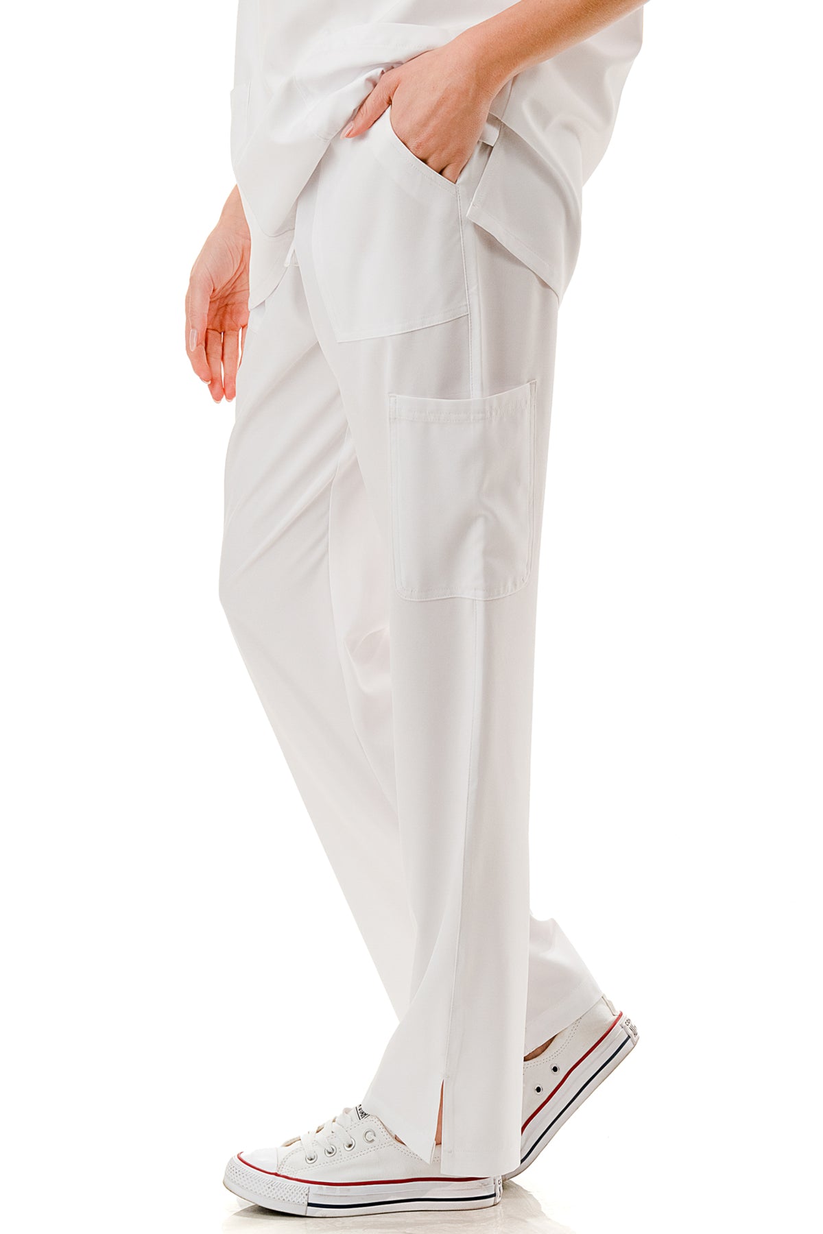 WOMEN'S SCRUBS MEDICAL NURSING UNIFORM SET UN0147WH (MIN 2 SET)