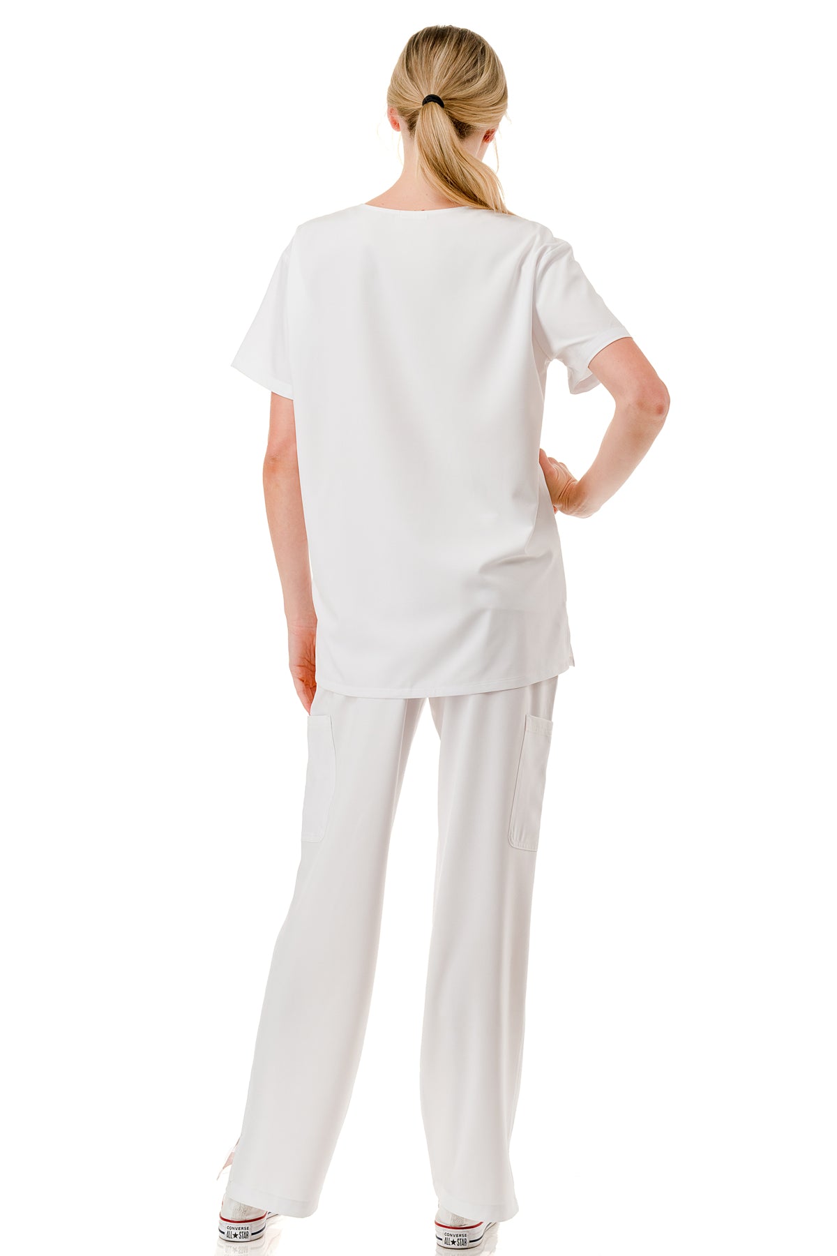 WOMEN'S SCRUBS MEDICAL NURSING UNIFORM SET UN0147WH (MIN 2 SET)