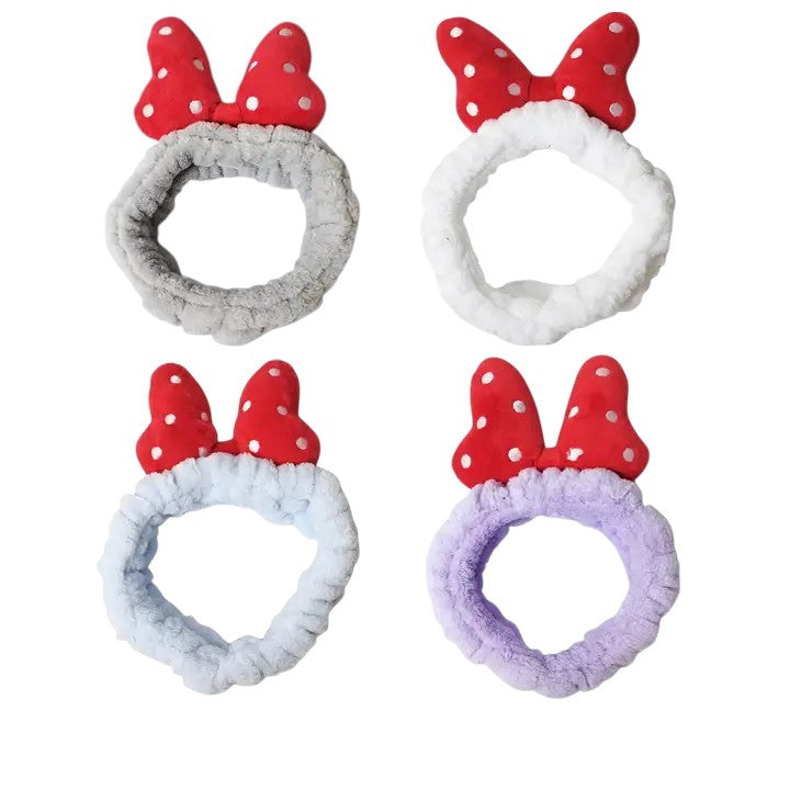 Cute Dot Ribbon Spa Headwrap HW3702-36-C (12PC)