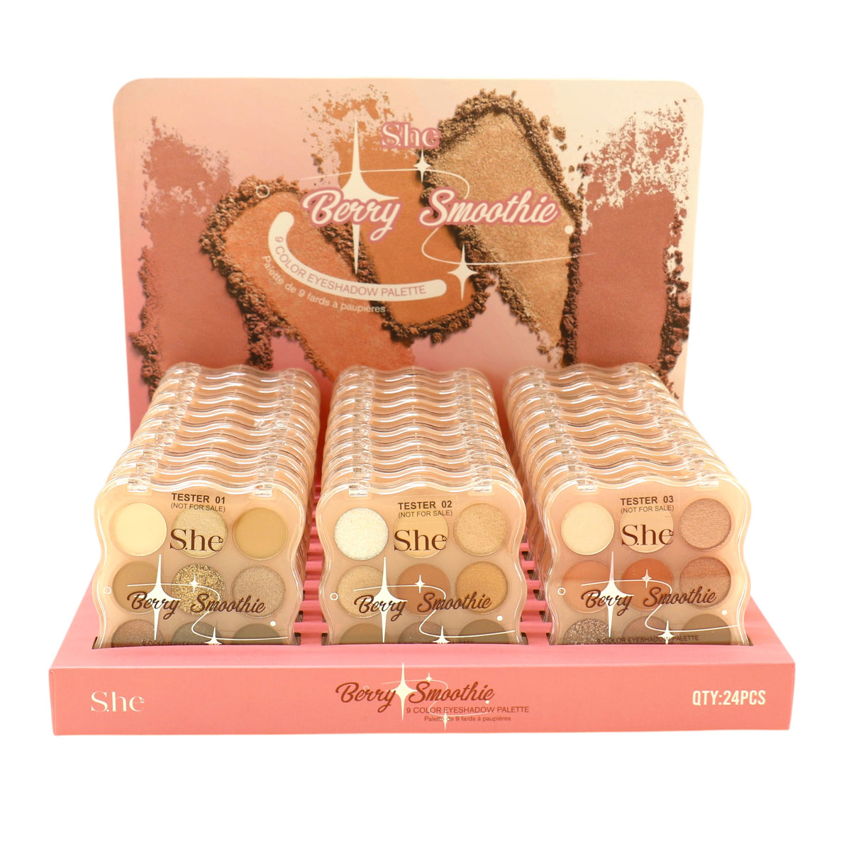 S. He 9 Color Eyeshadow Palette EP1086 (24PK)
