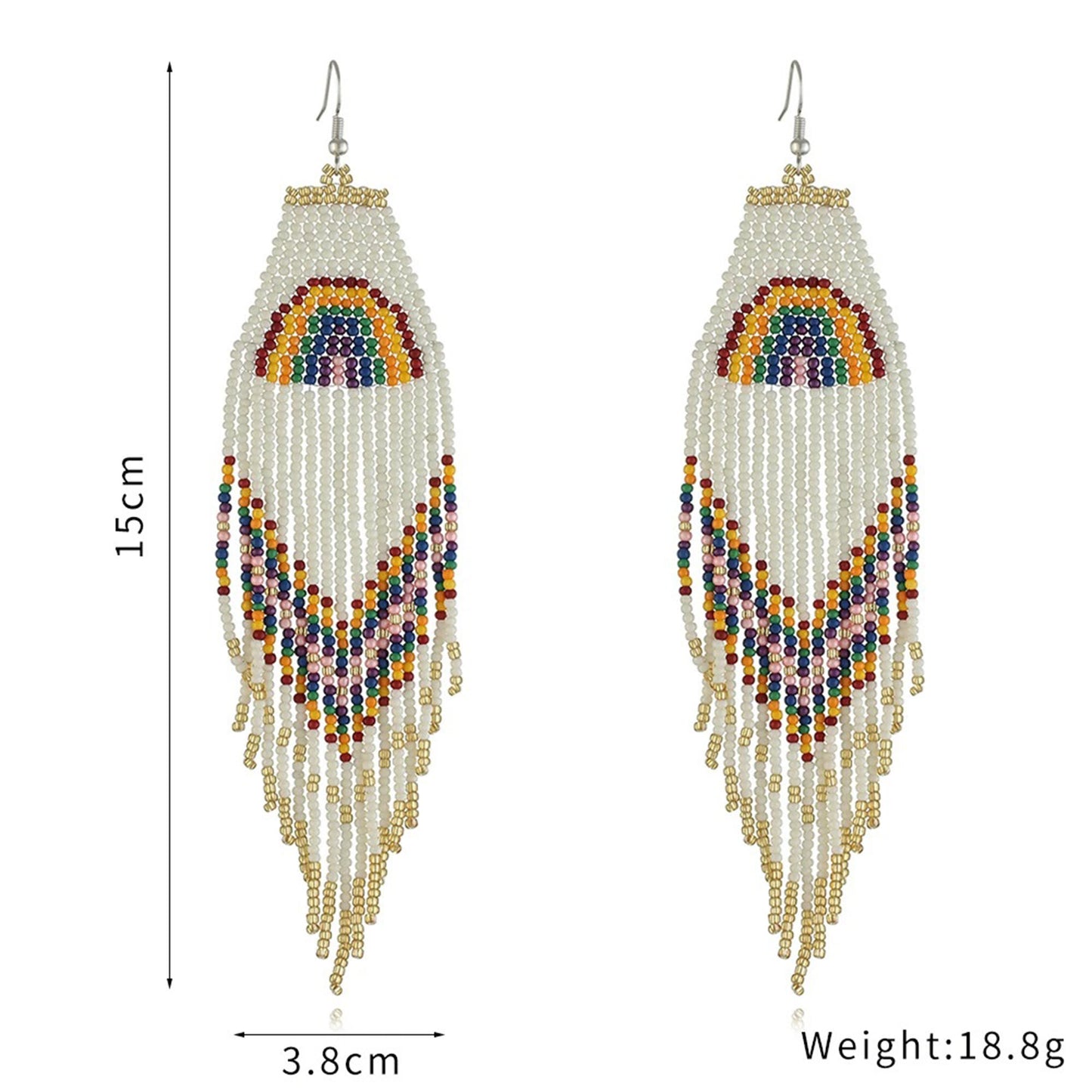 Fringe Rainbow Bead Earring ER2829-31 (6PC)