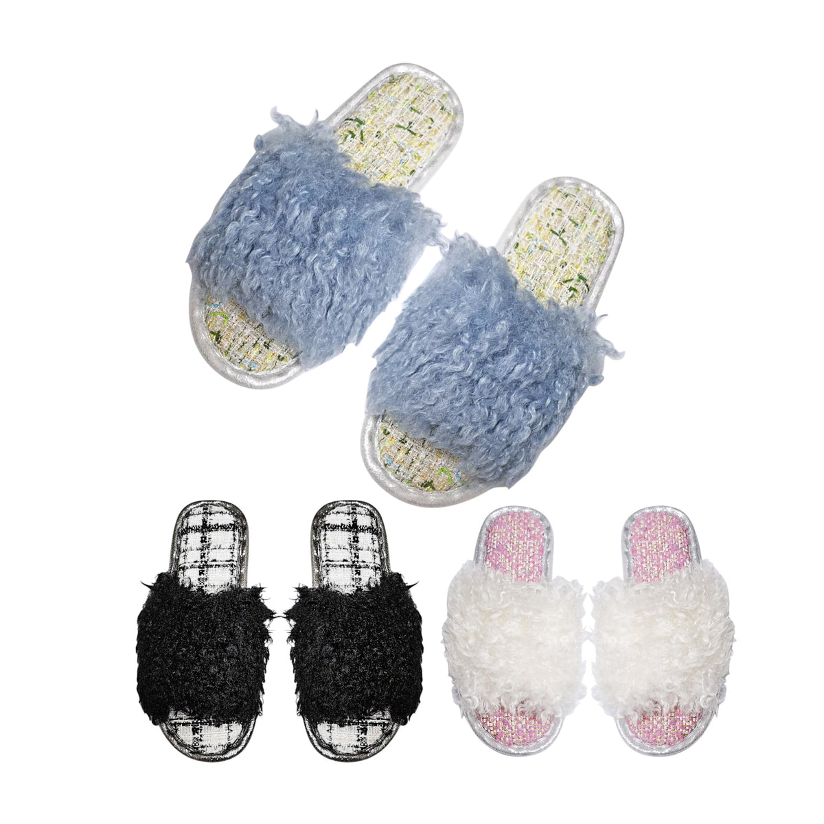 Fluffy Home Slide Slippers SS3429-30.. (12PC)