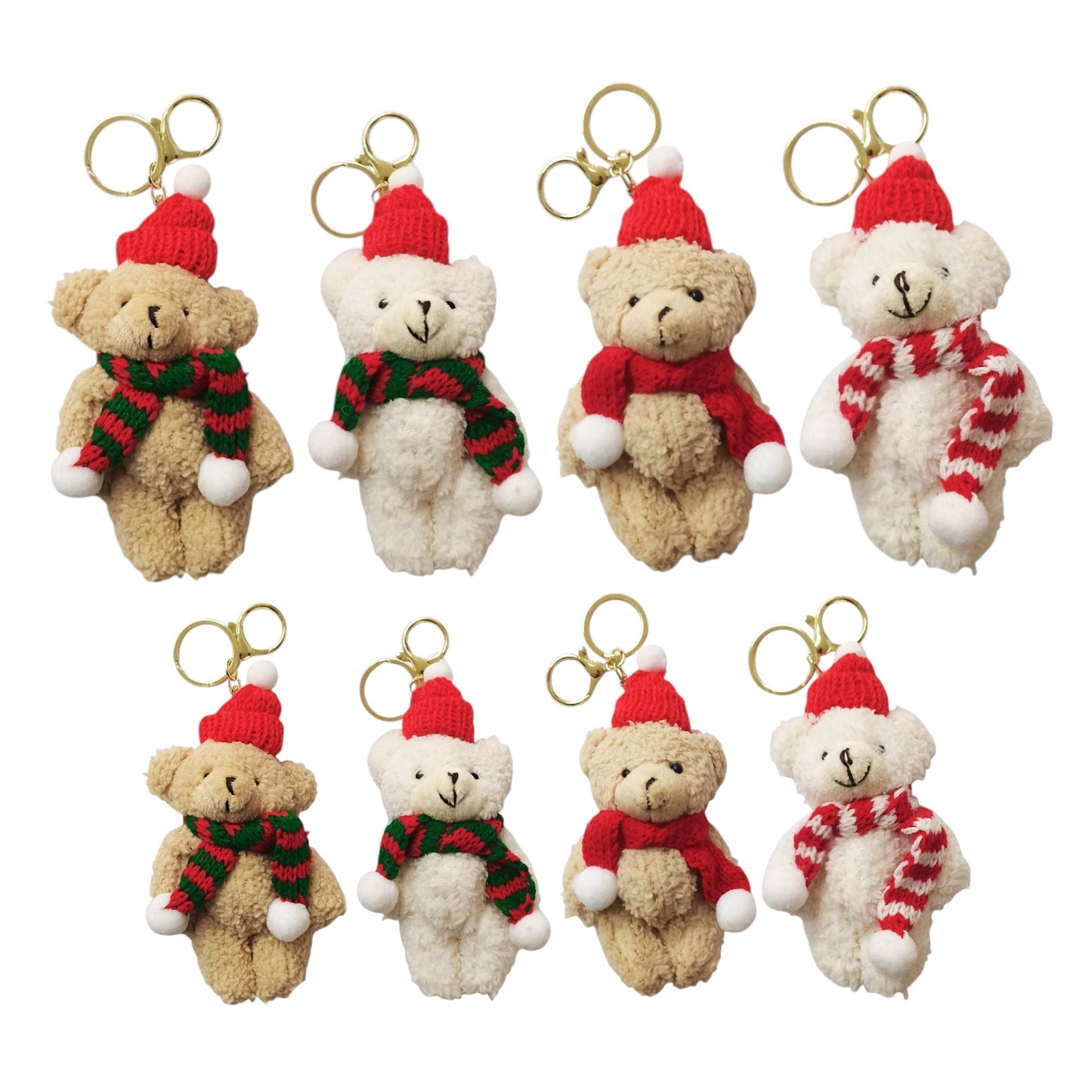 Christmas Muffler Bear Key Chain SS41014-21..(12PC)