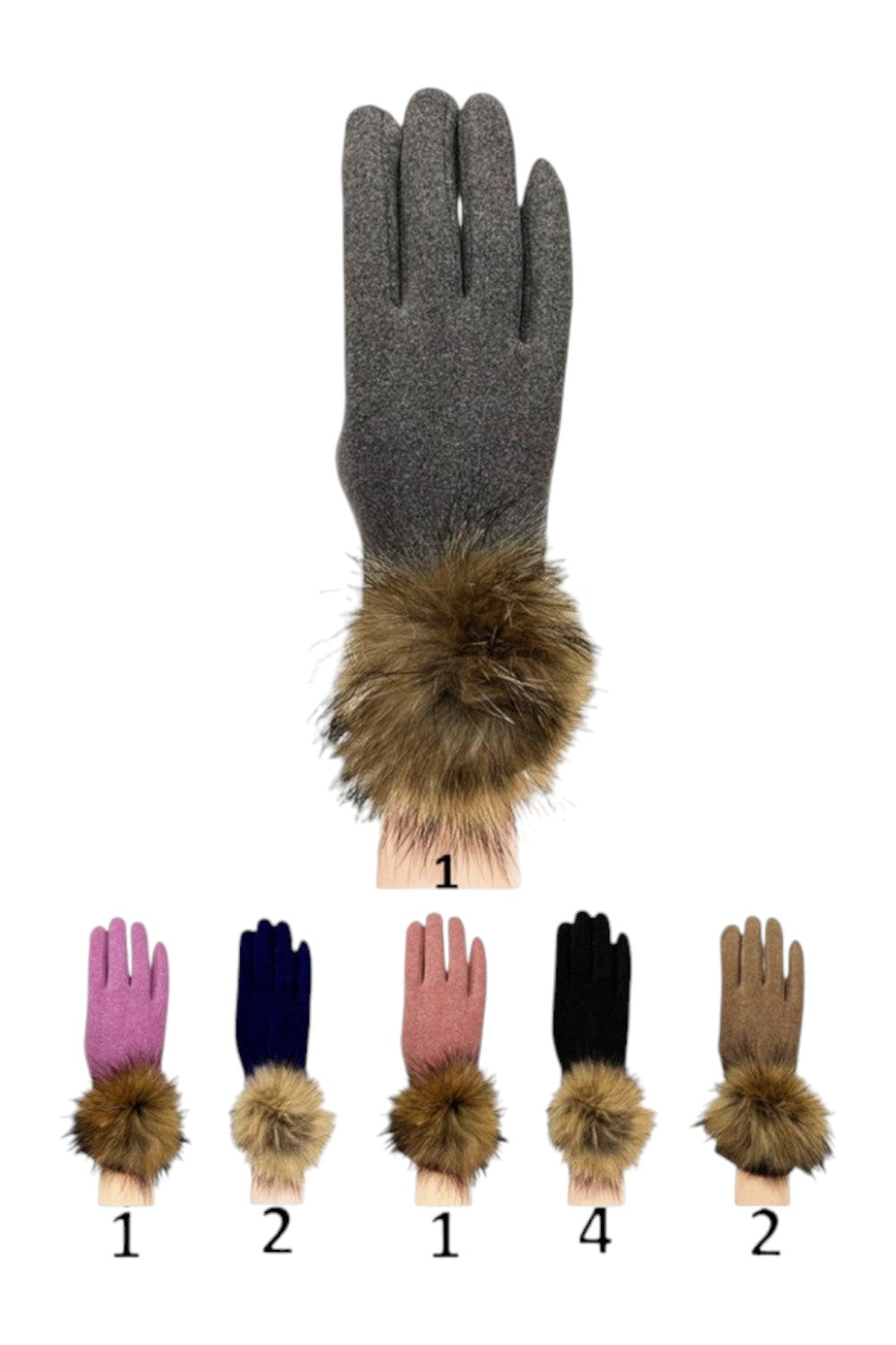 Women's Pom Pom Gloves GL149 (12PAIR)