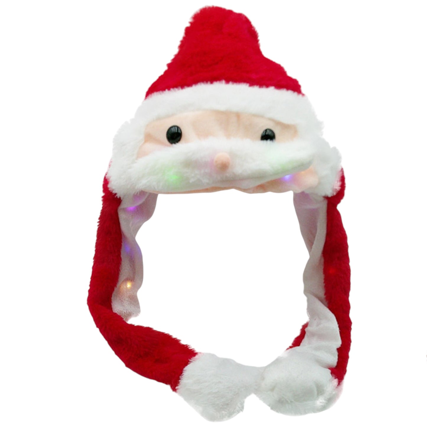 Christmas Santa Face LED Light Beanie HA3810-3D. (12PC)