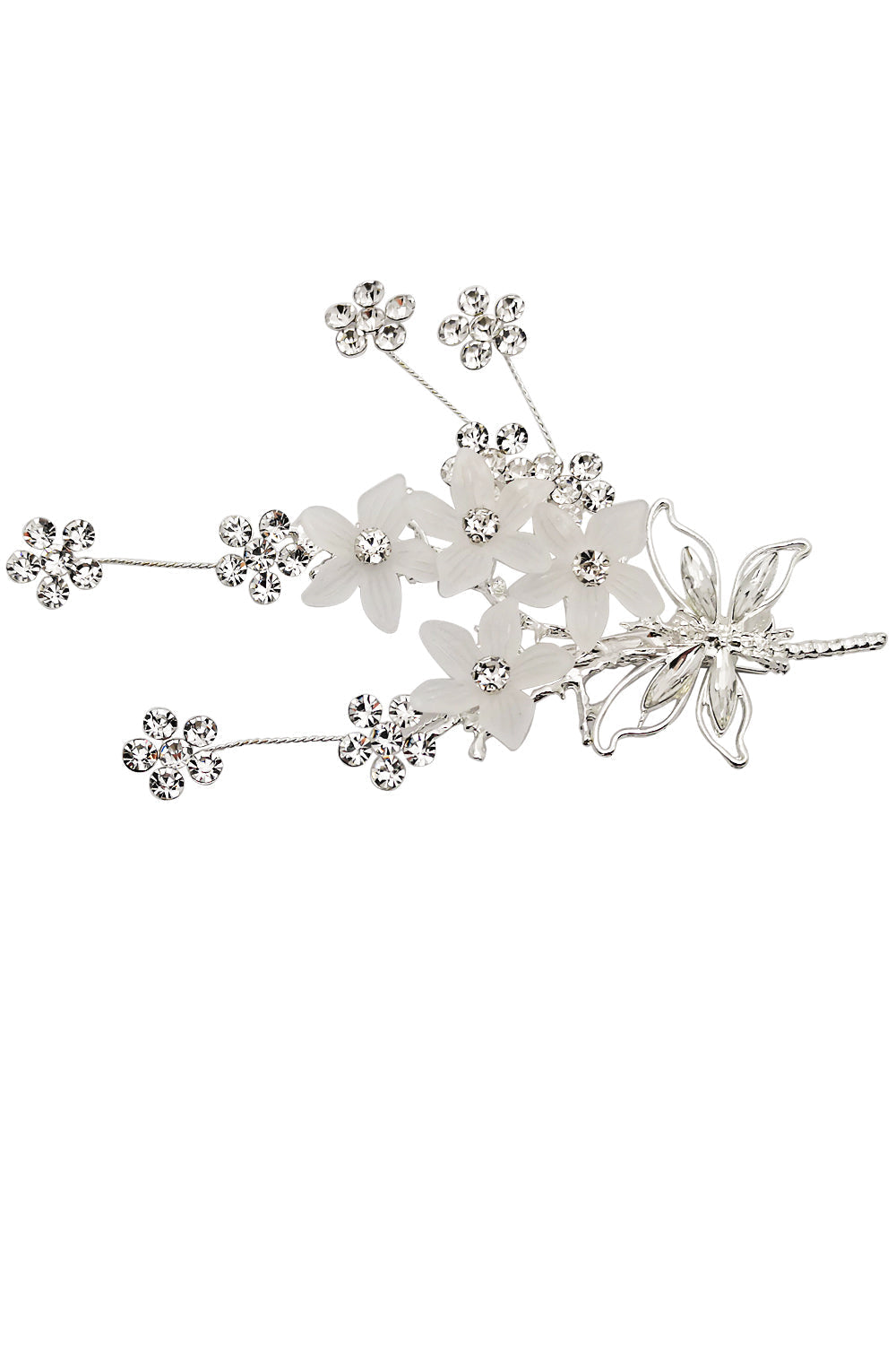 Crystal Flower Decor Tiara Hair Comb CO111-65 (1pc)