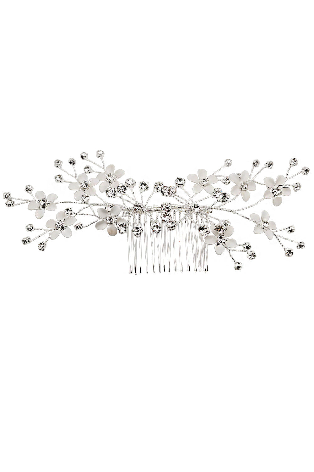 Crystal Flower Decor Tiara Hair Comb CO1113-55 (1pc)