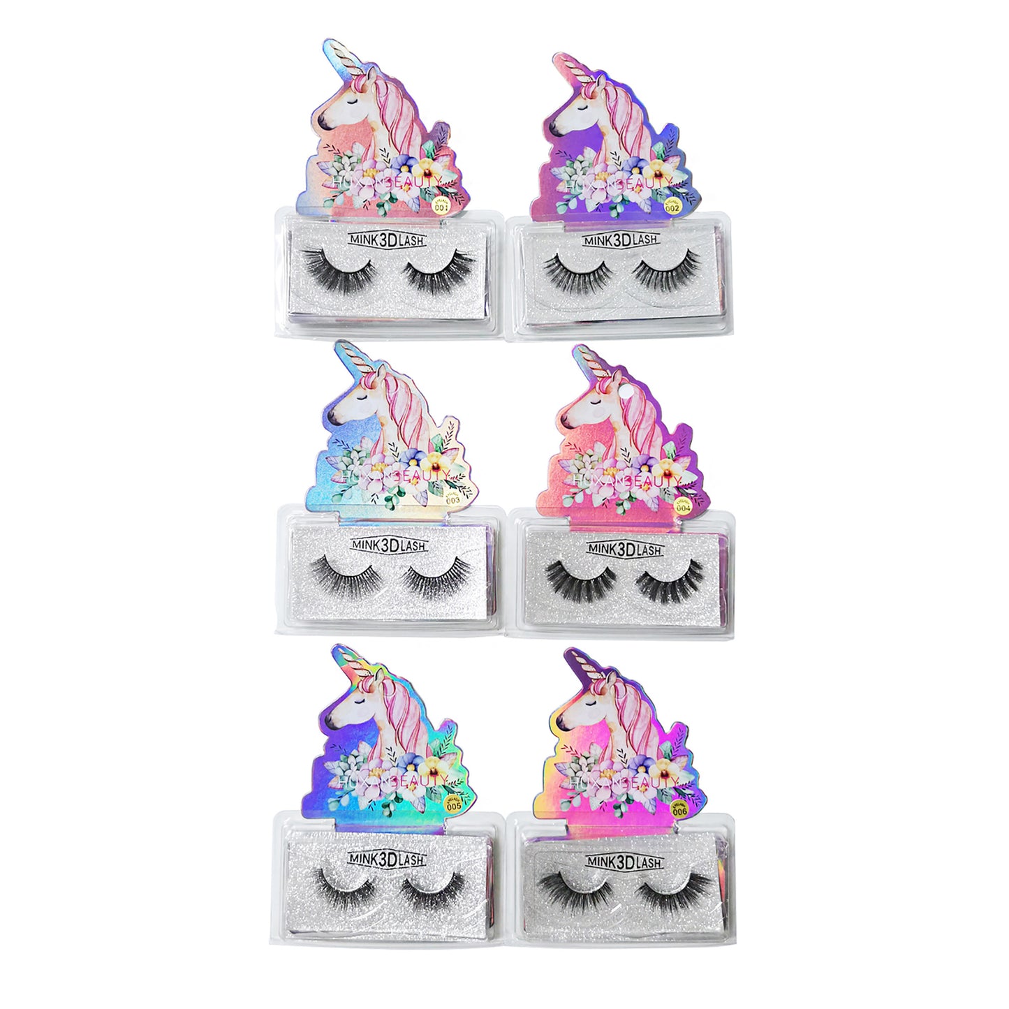 Unicorn Fake Eyelashes EL824-43 (12PC)